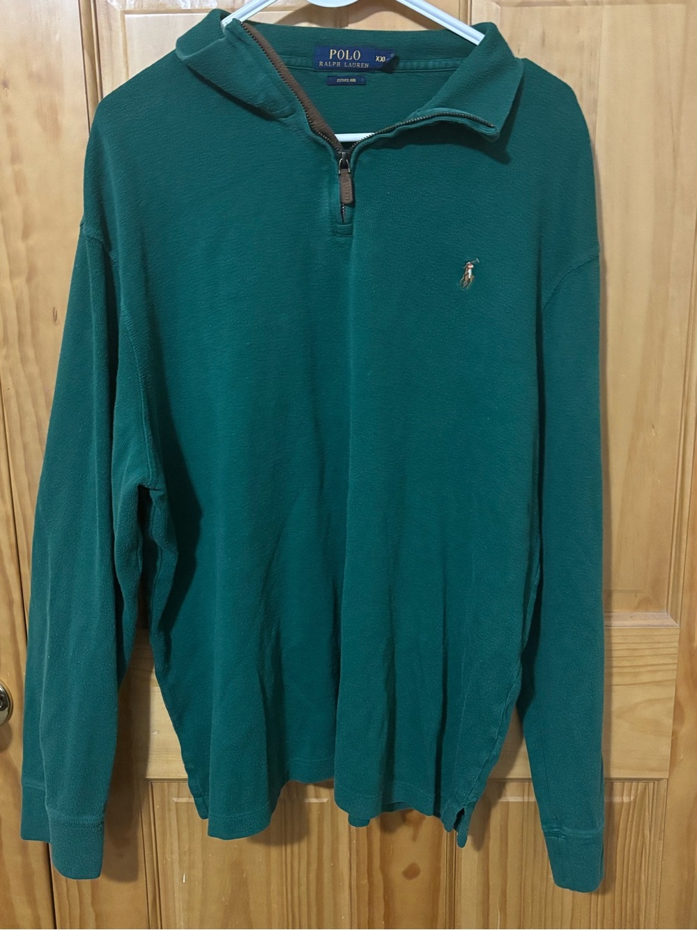 Ralph Lauren Green Long-Sleeve Quarter-Zip Polo